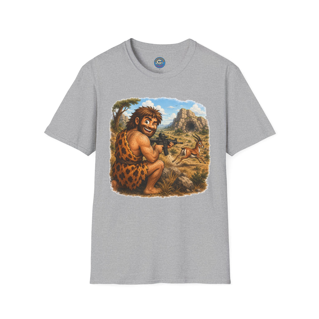 Caveman Hunting with an AR T-Shirt