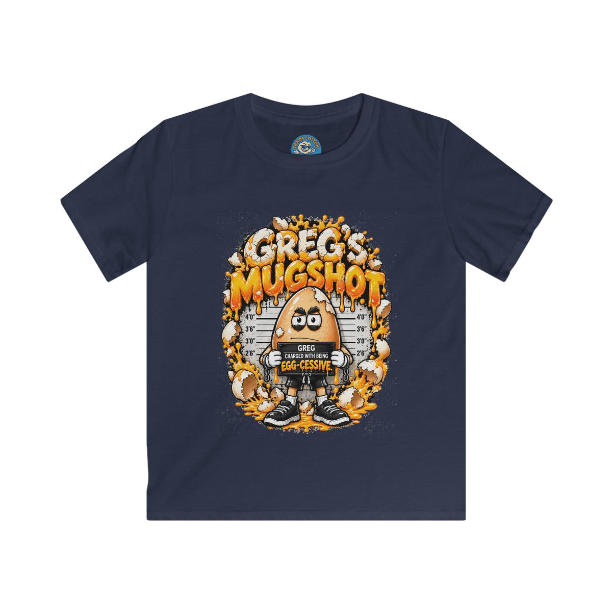 Greg the Egg "Greg's Mugshot" Kids T-Shirt