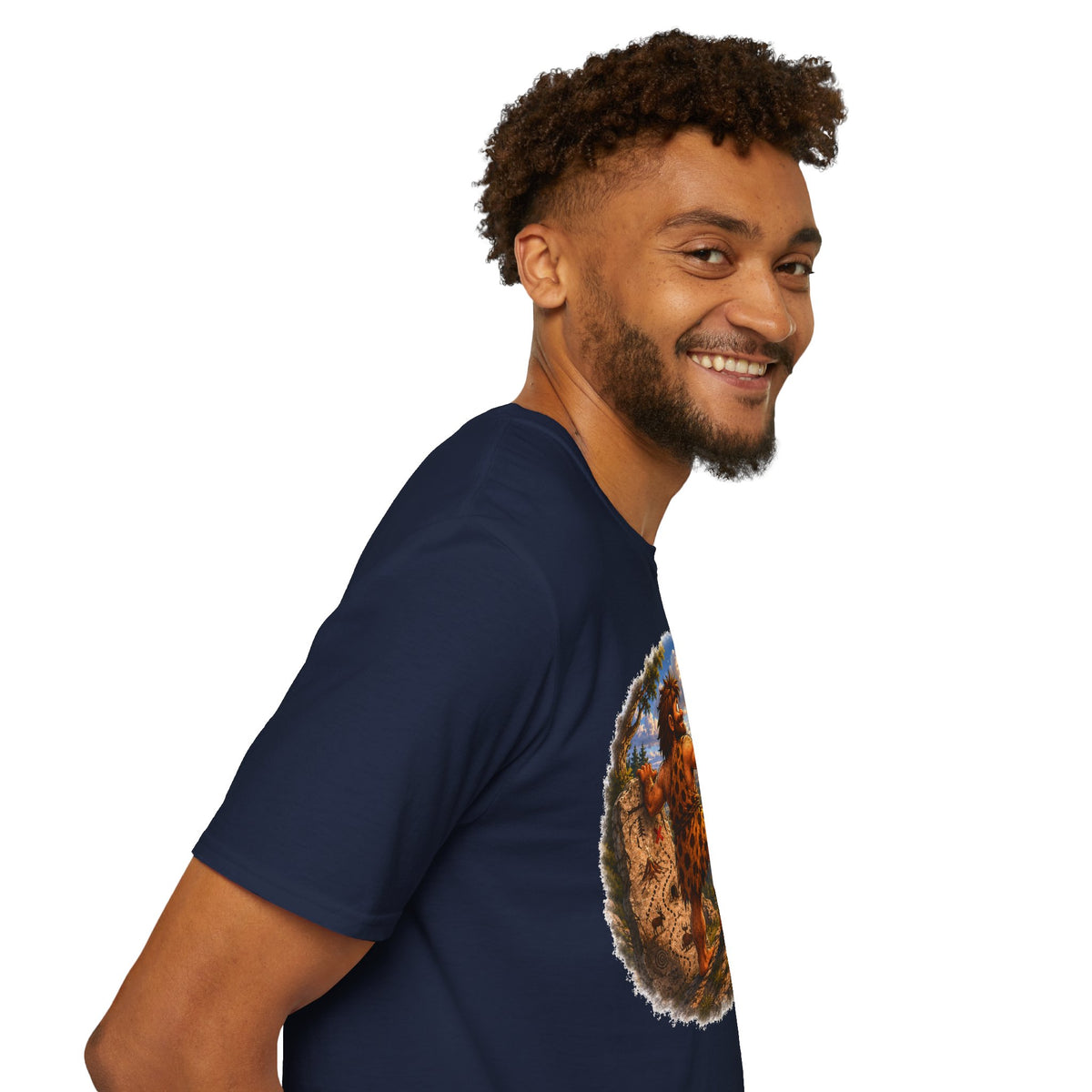 Caveman Using GPS T-Shirt