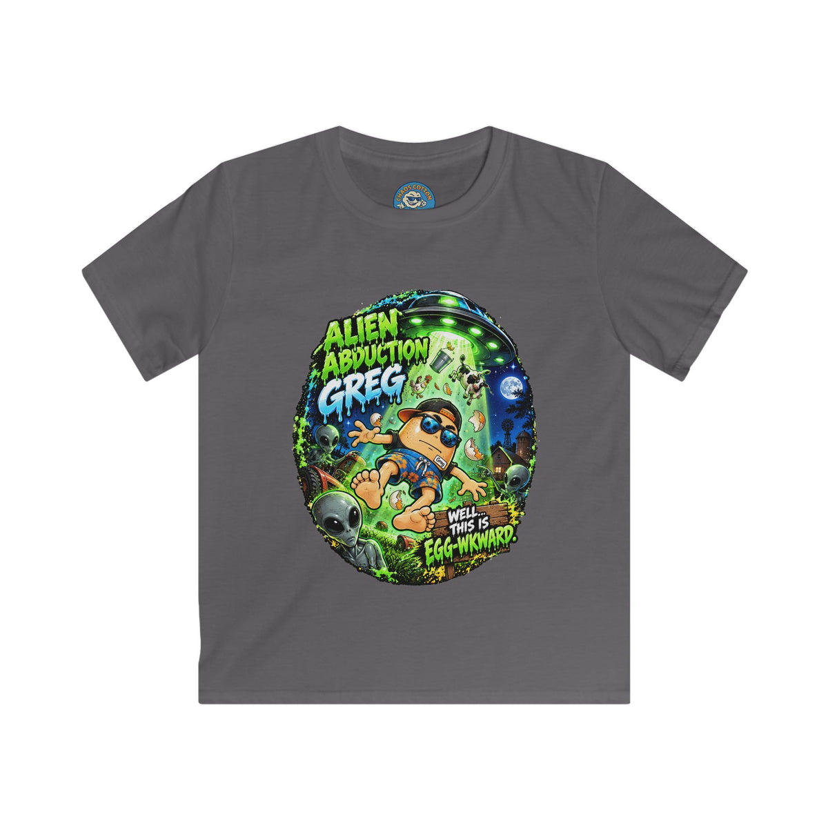Greg the Egg "Alien Abduction" Kids T-Shirt