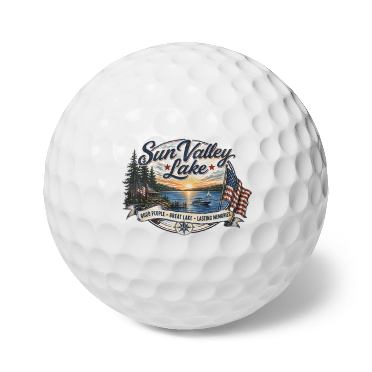 Sun Valley Lake Golf Balls, 6-Piece Lake Community Gift Set