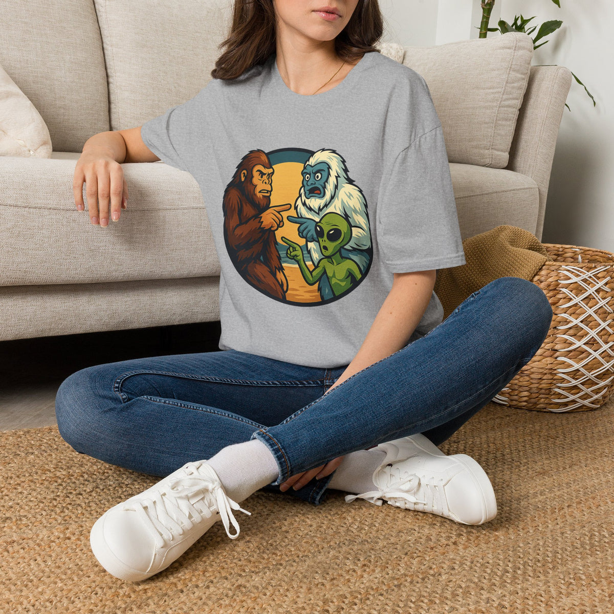 Wait... Youre Real Too? Bigfoot, Yeti and Alien T-Shirt