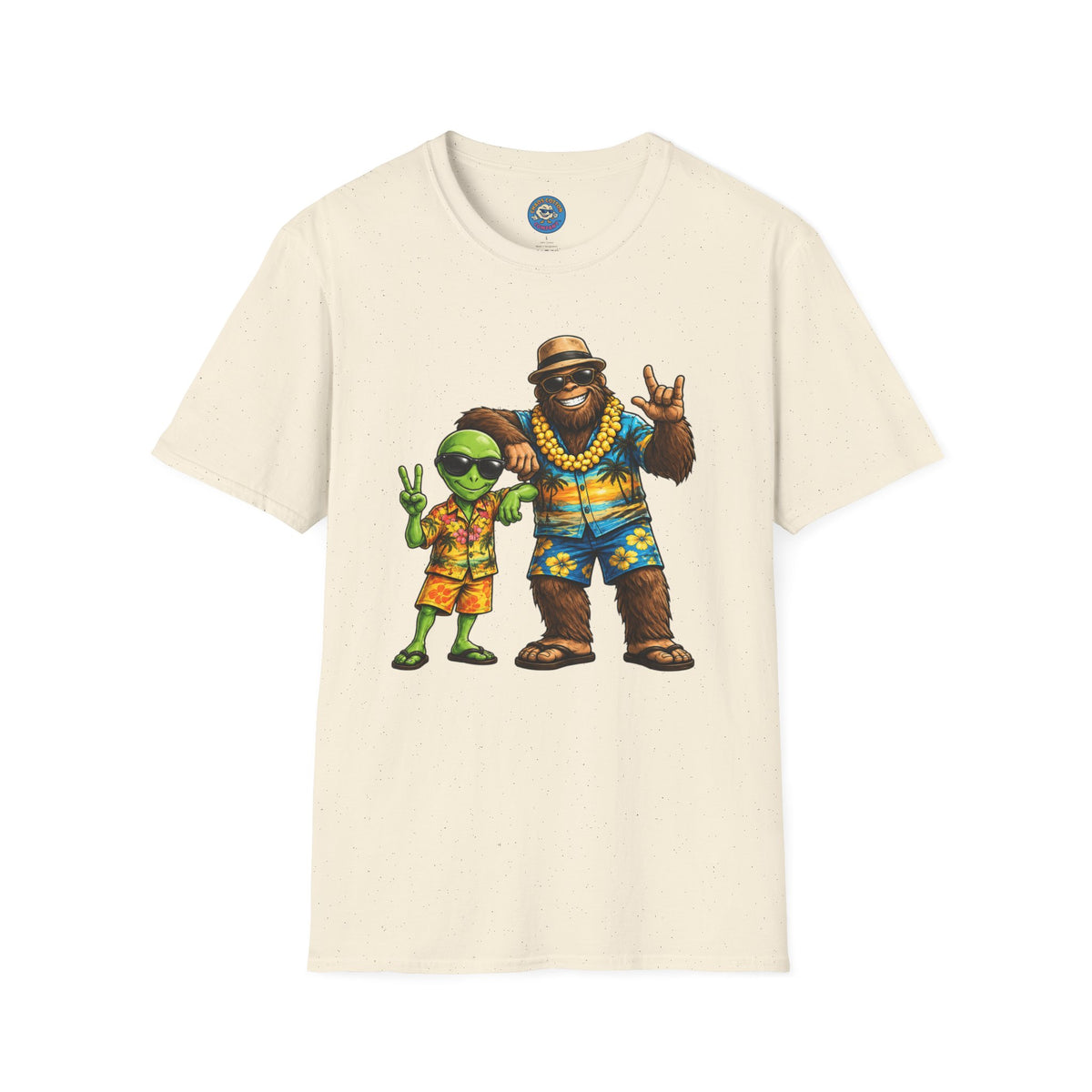 Hawaiian Alien and Bigfoot T-Shirt