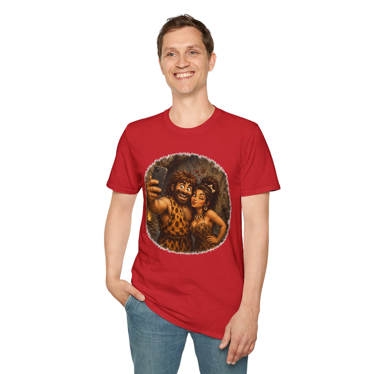 Caveman Couple Selfie T-Shirt