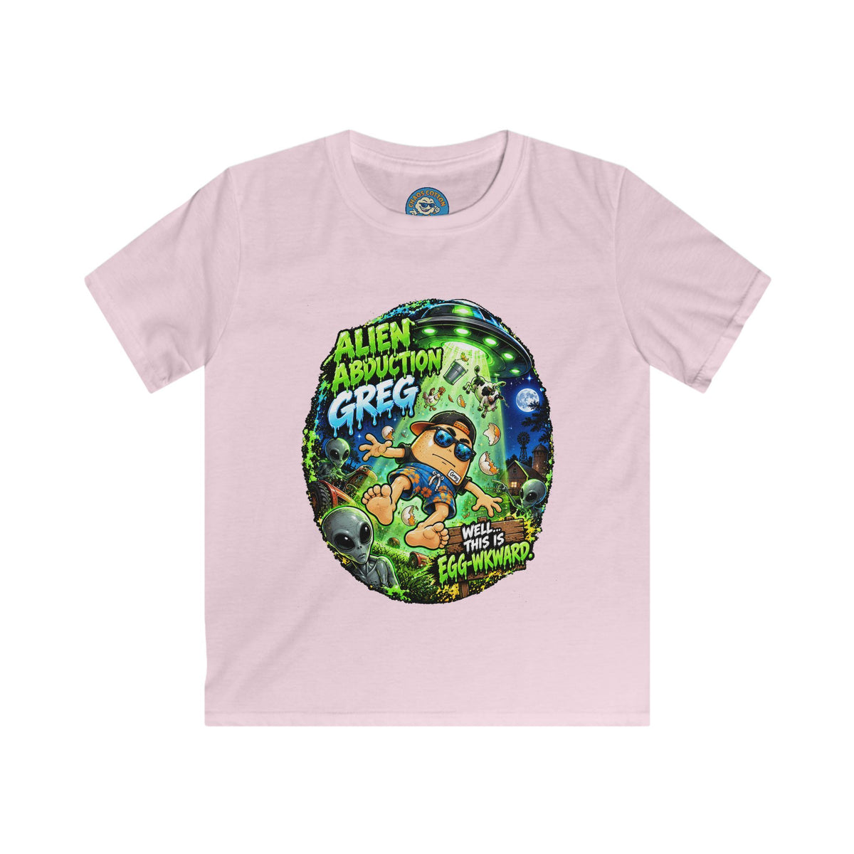 Greg the Egg "Alien Abduction" Kids T-Shirt