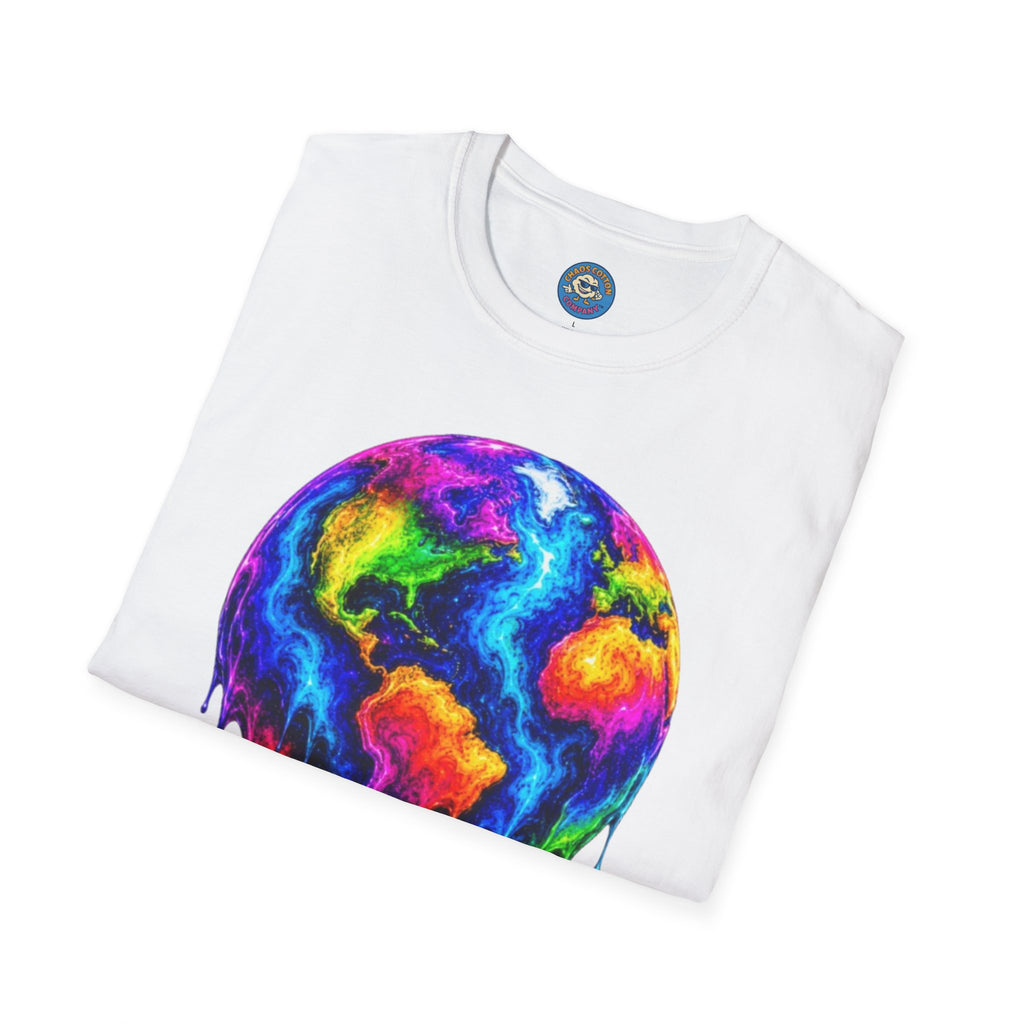 Rainbow Drip Earth T-Shirt
