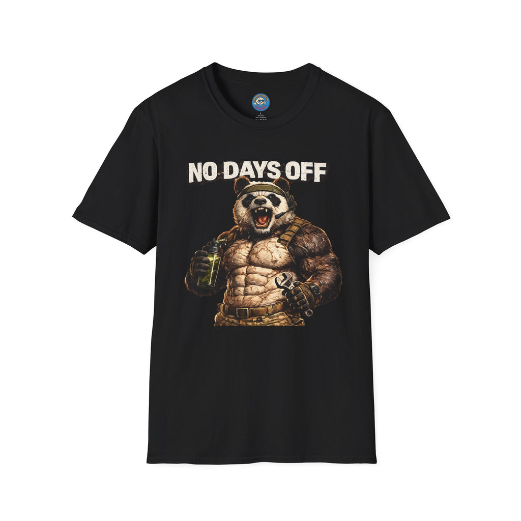 No Days Off Panda Workout T-Shirt
