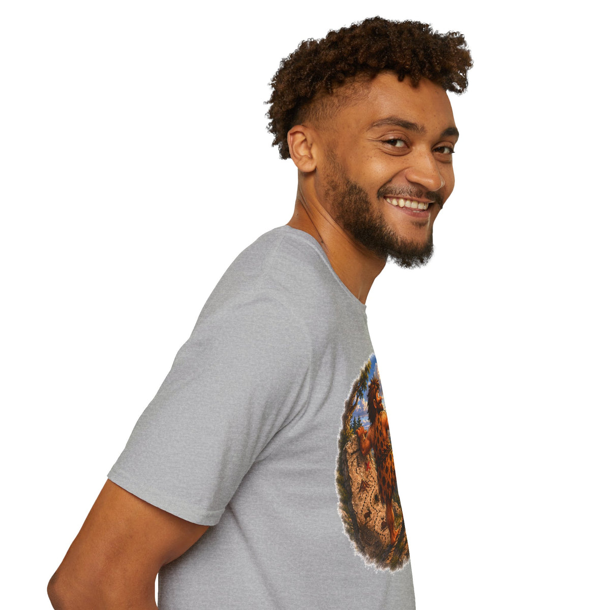 Caveman Using GPS T-Shirt