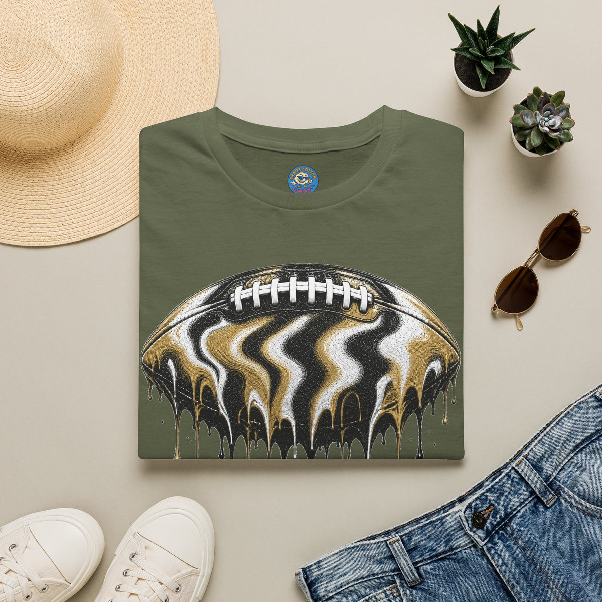 Vanderbilt Commodores Drip Football T-Shirt