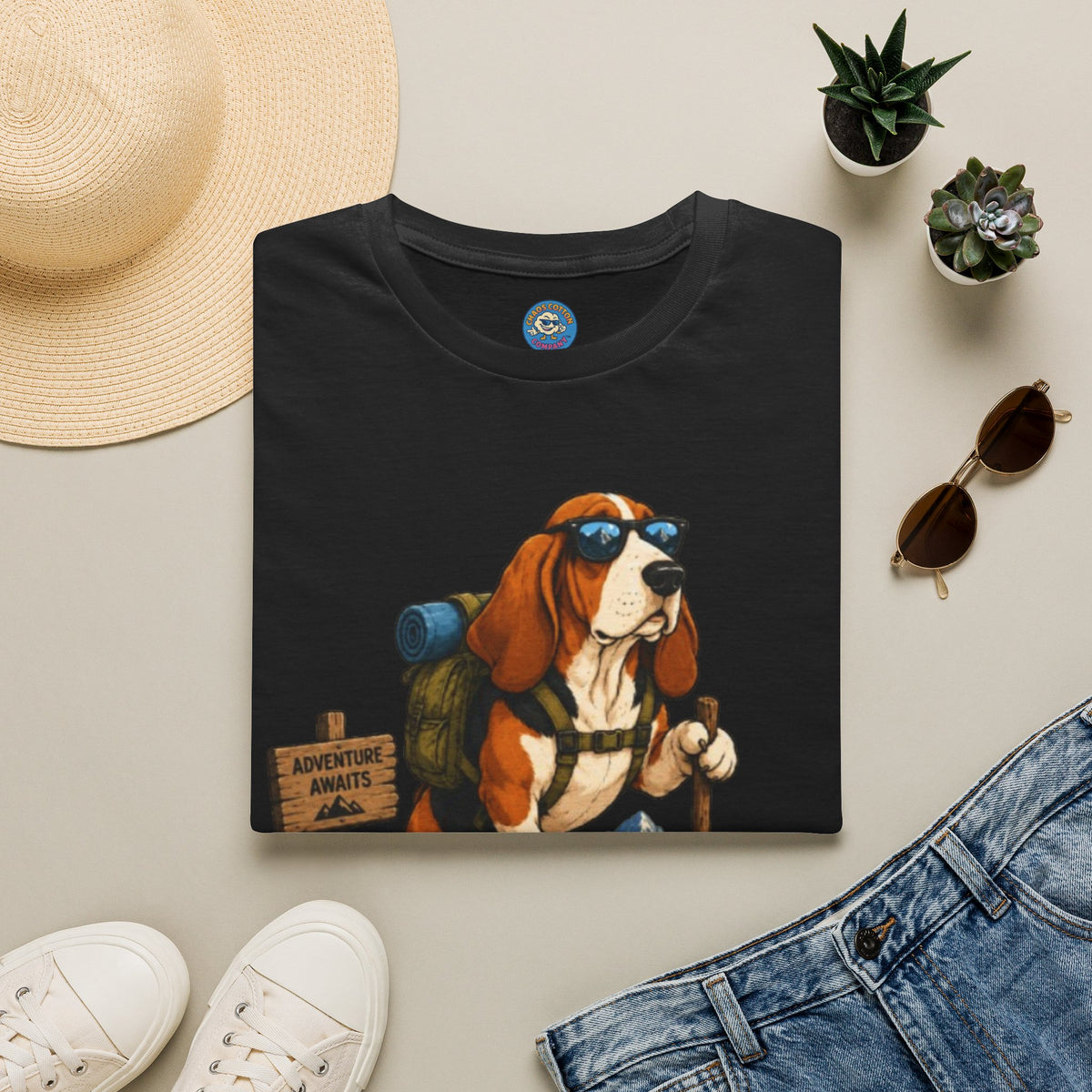 Hiking Basset Hound T-Shirt