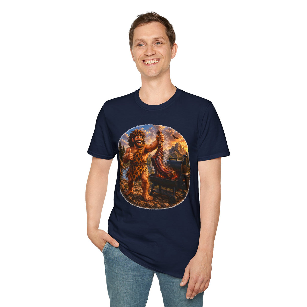 Caveman Grilling T-Shirt
