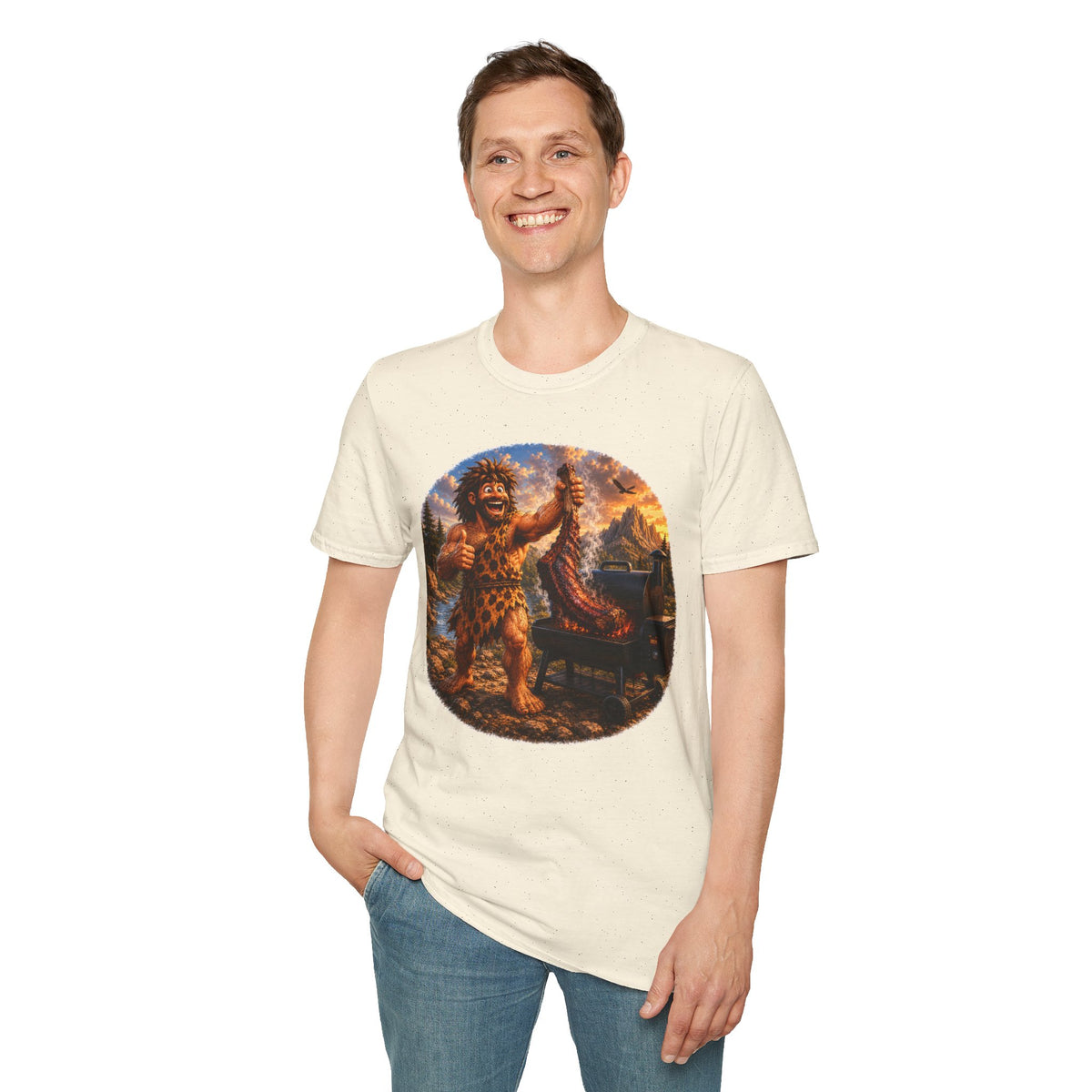 Caveman Grilling T-Shirt