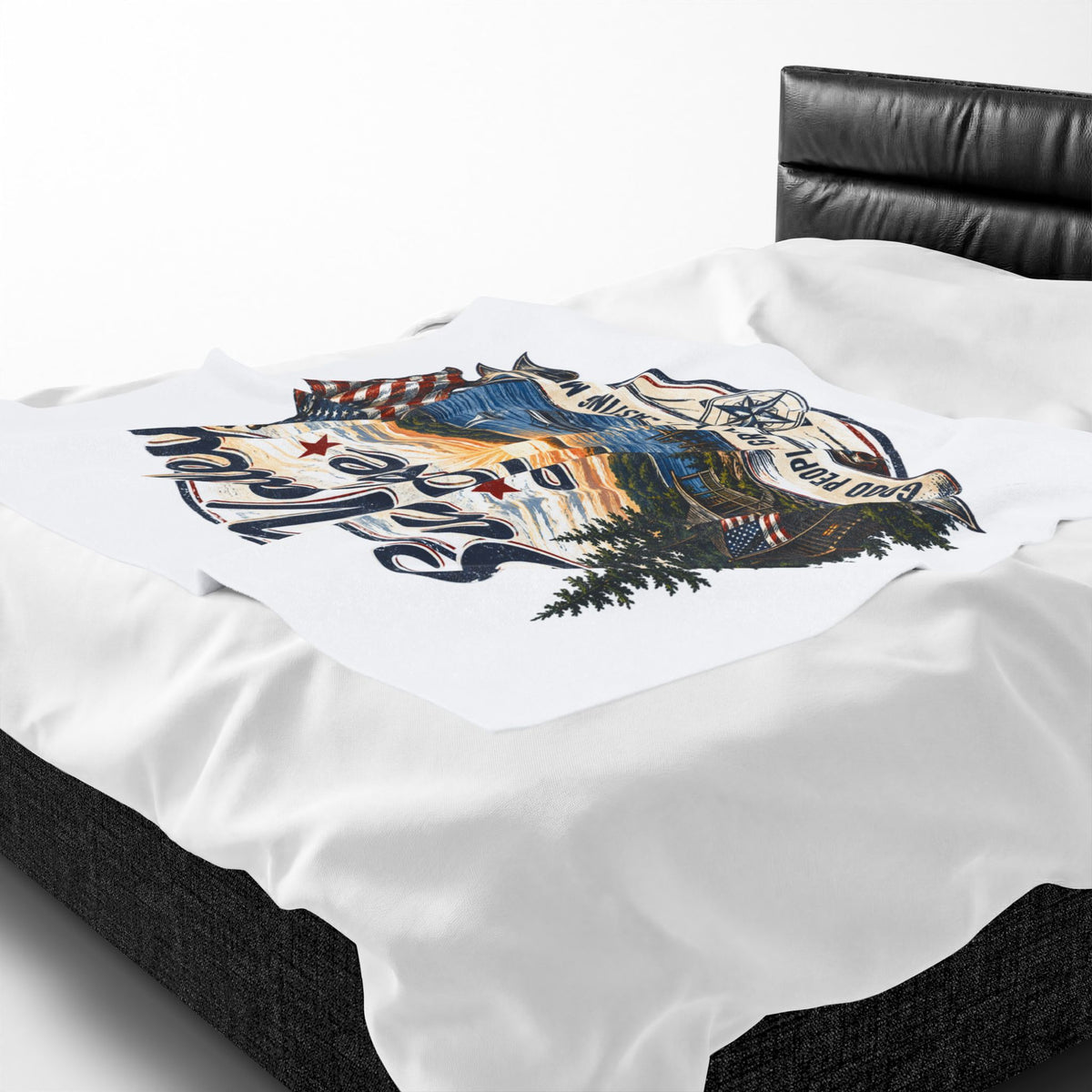 Sun Valley Lake Velveteen Plush Blanket