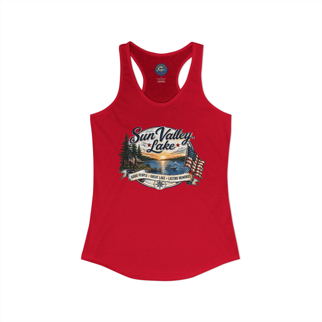 Sun Valley Lake Community Women's Ideal Racerback Tank