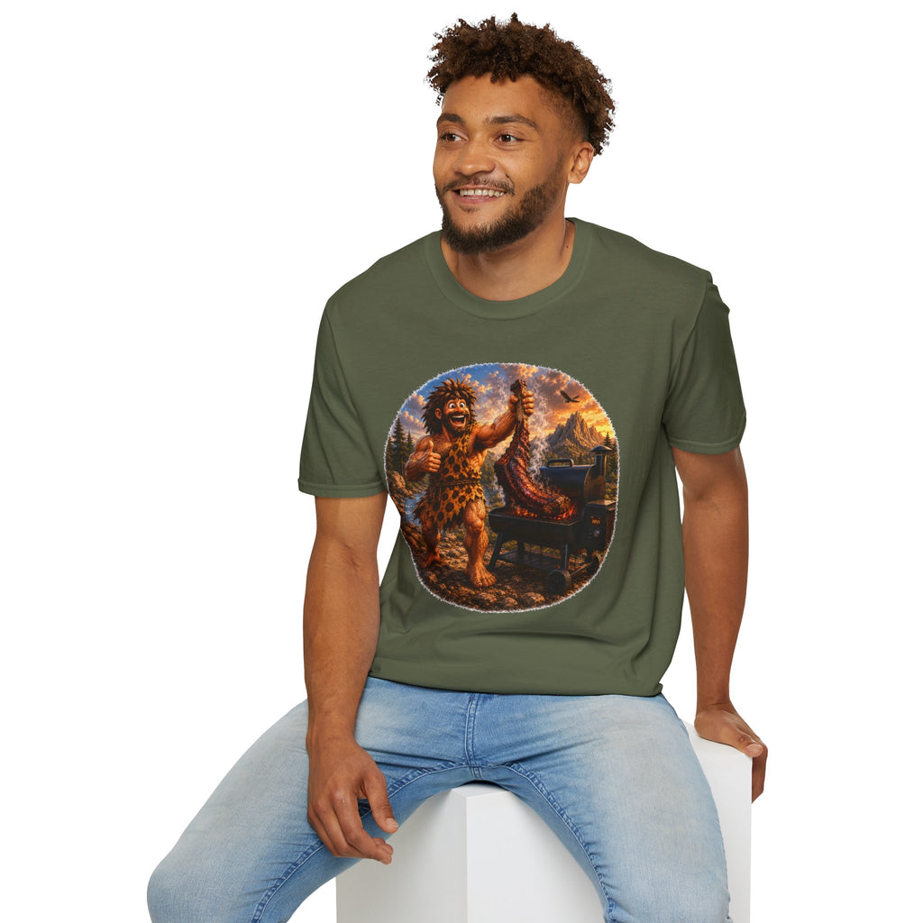 Caveman Grilling T-Shirt