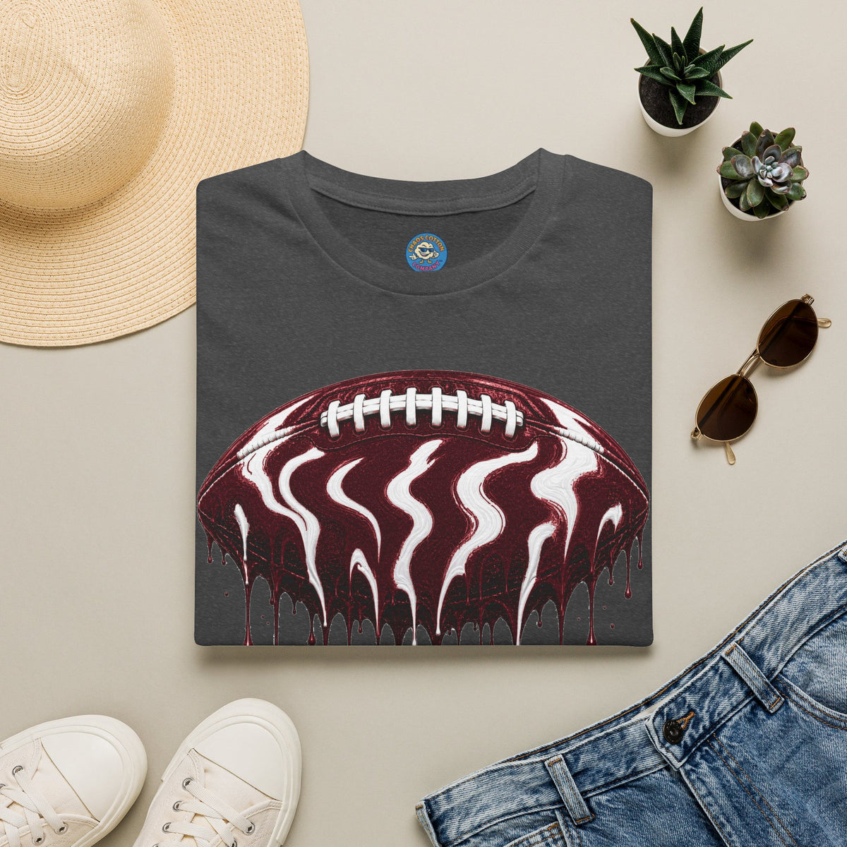 Texas A&M Aggies Drip Football T-Shirt
