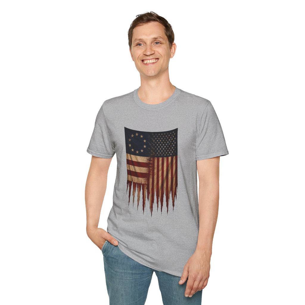 Two Eras, One Nation American Flag T-Shirt