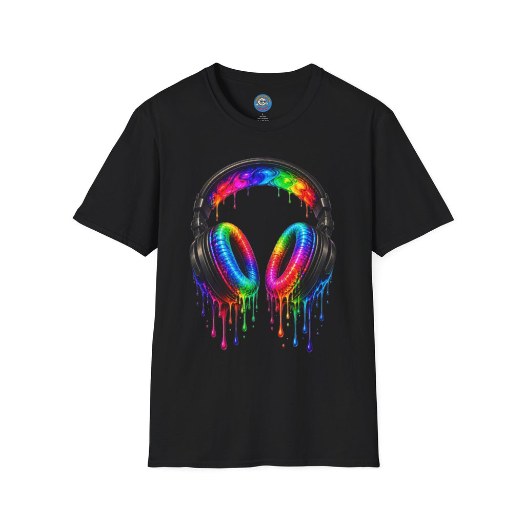 Rainbow Drip Headphones T-Shirt