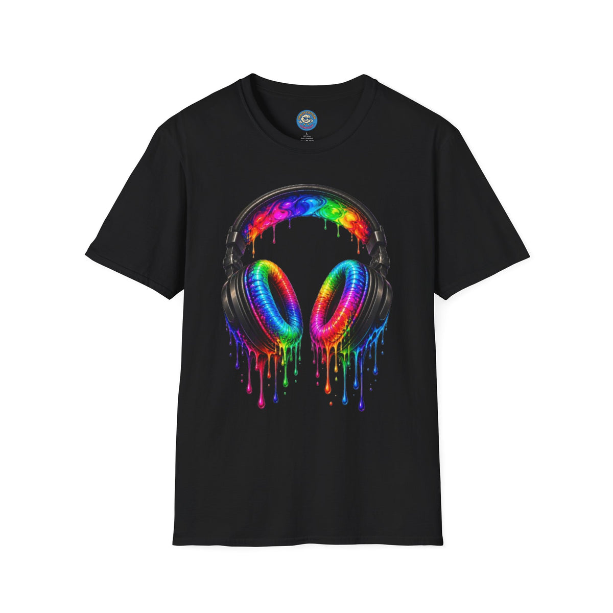 Rainbow Drip Headphones T-Shirt