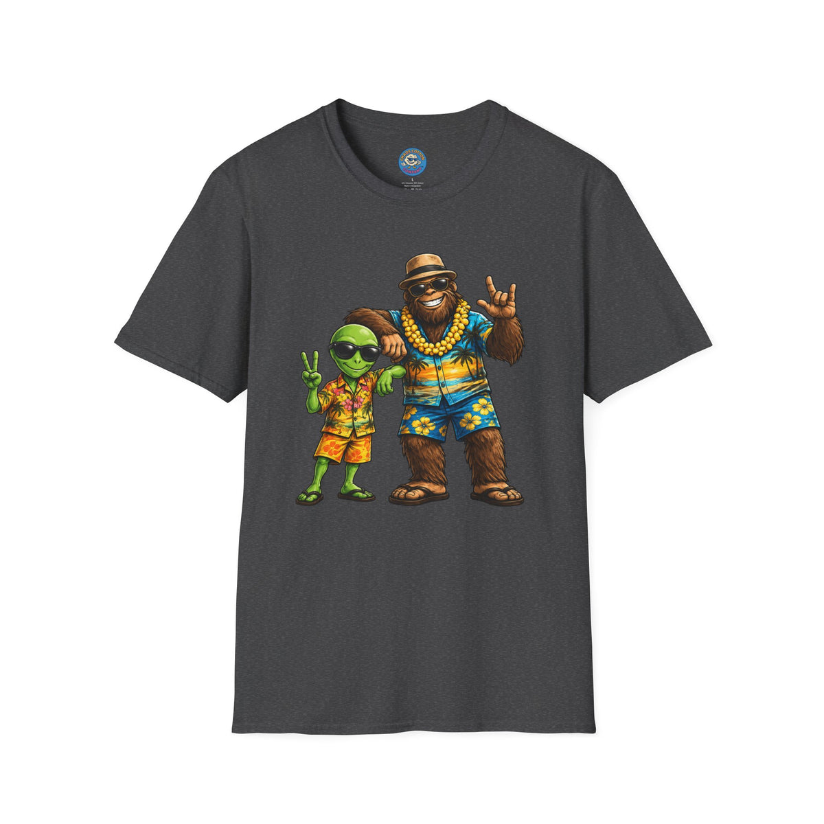 Hawaiian Alien and Bigfoot T-Shirt