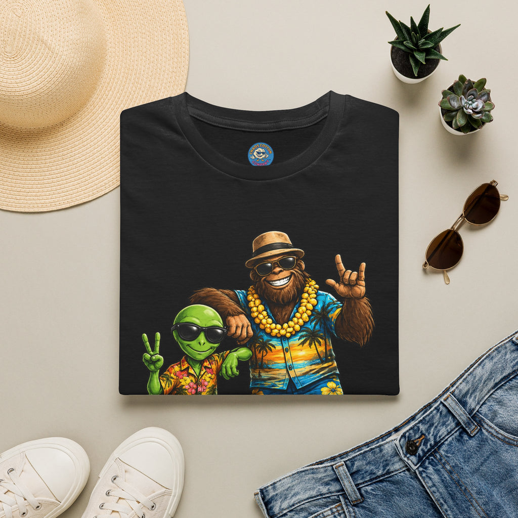 Hawaiian Alien and Bigfoot T-Shirt