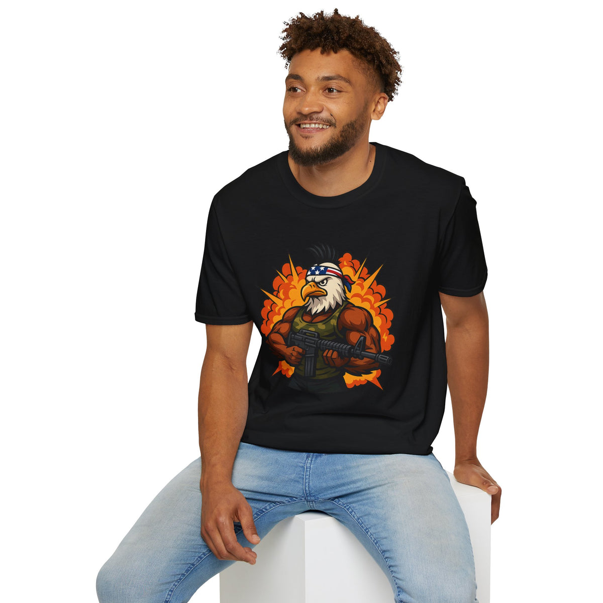 Patriotic Eagle Warrior T-Shirt