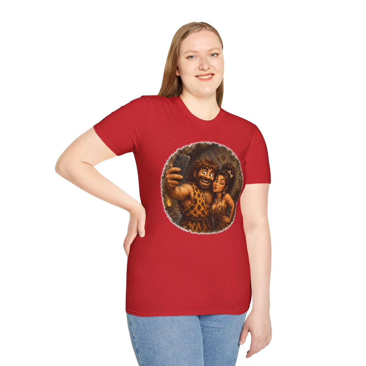 Caveman Couple Selfie T-Shirt