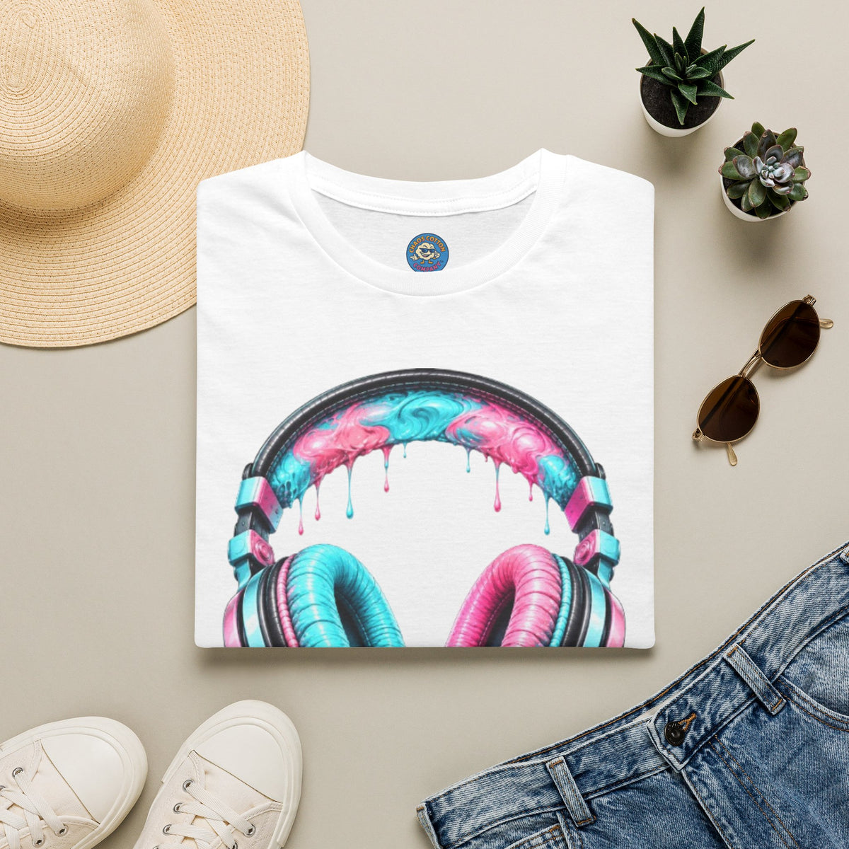 Miami Vice Drip Headphones T-Shirt