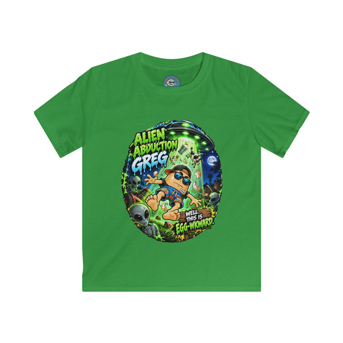 Greg the Egg "Alien Abduction" Kids T-Shirt