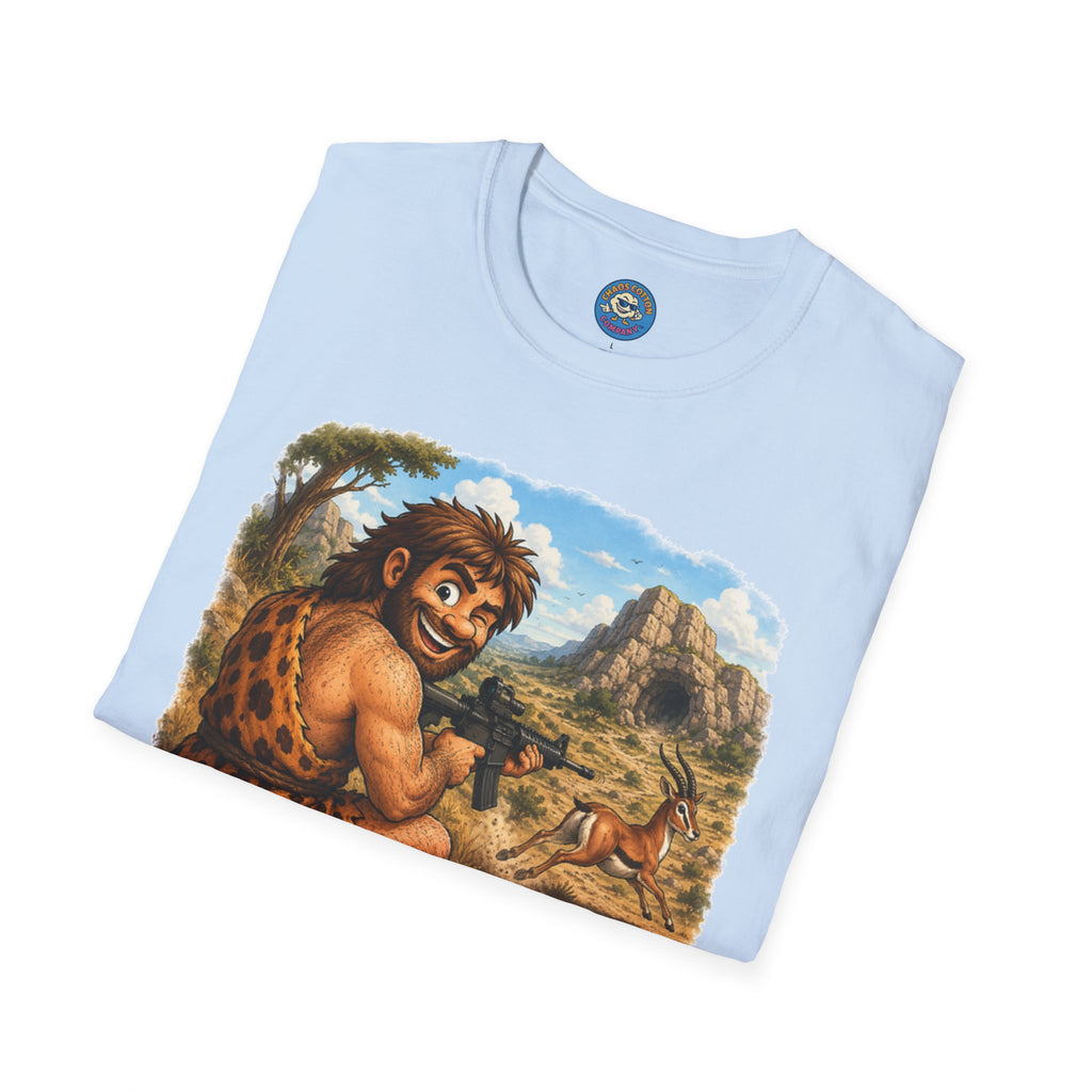 Caveman Hunting with an AR T-Shirt