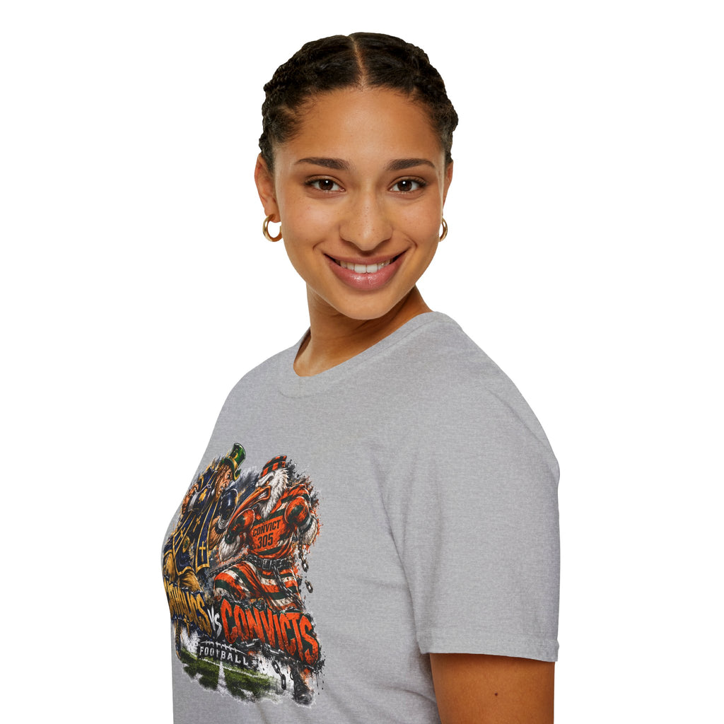 Catholics vs Convicts Rivalry Football T-Shirt