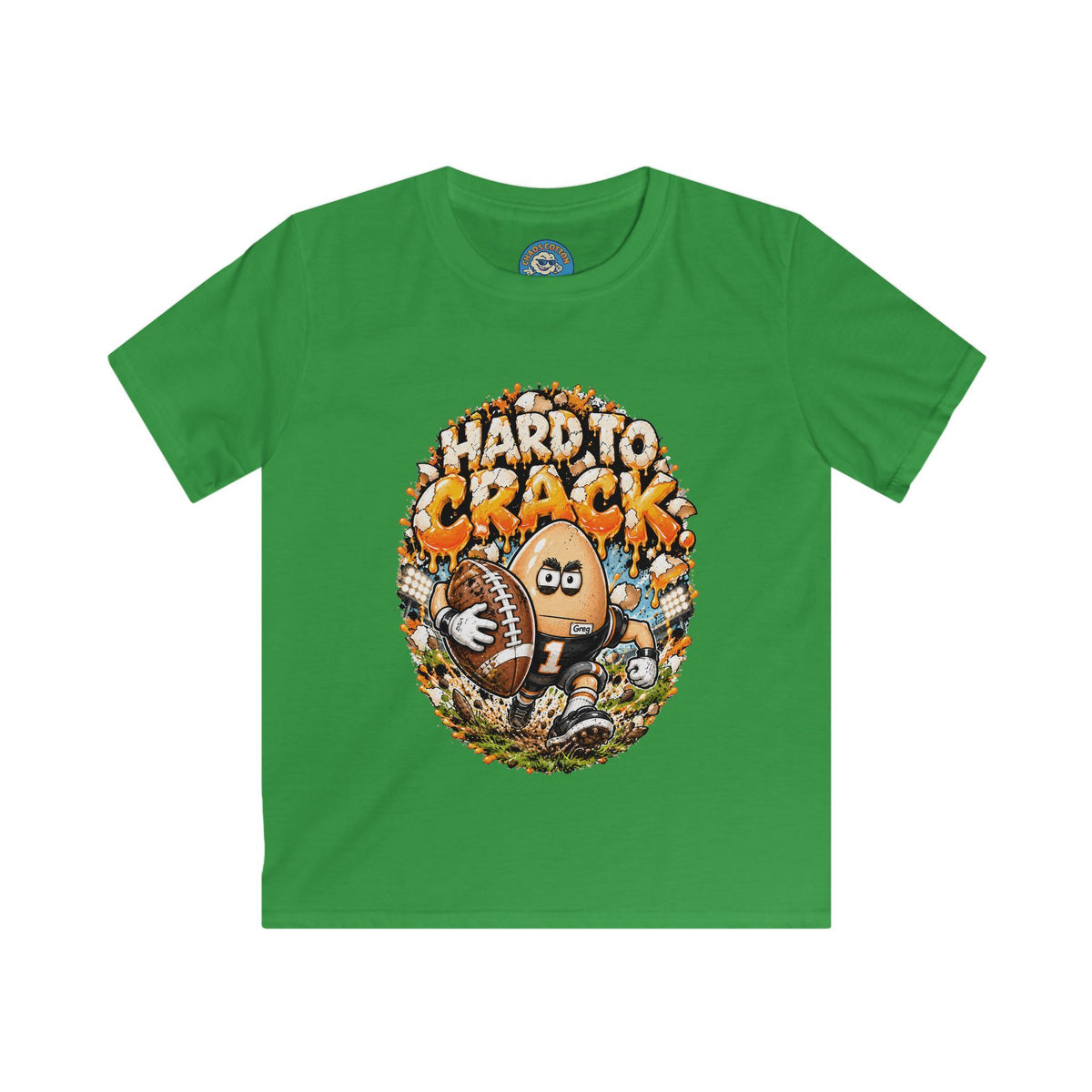 Greg the Egg "Hard to Crack" Football Kids T-Shirt