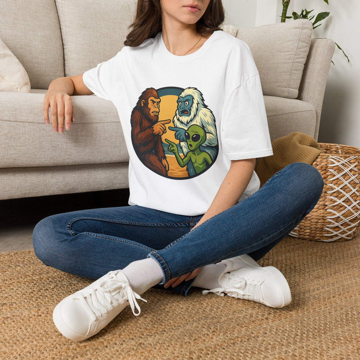 Wait... Youre Real Too? Bigfoot, Yeti and Alien T-Shirt