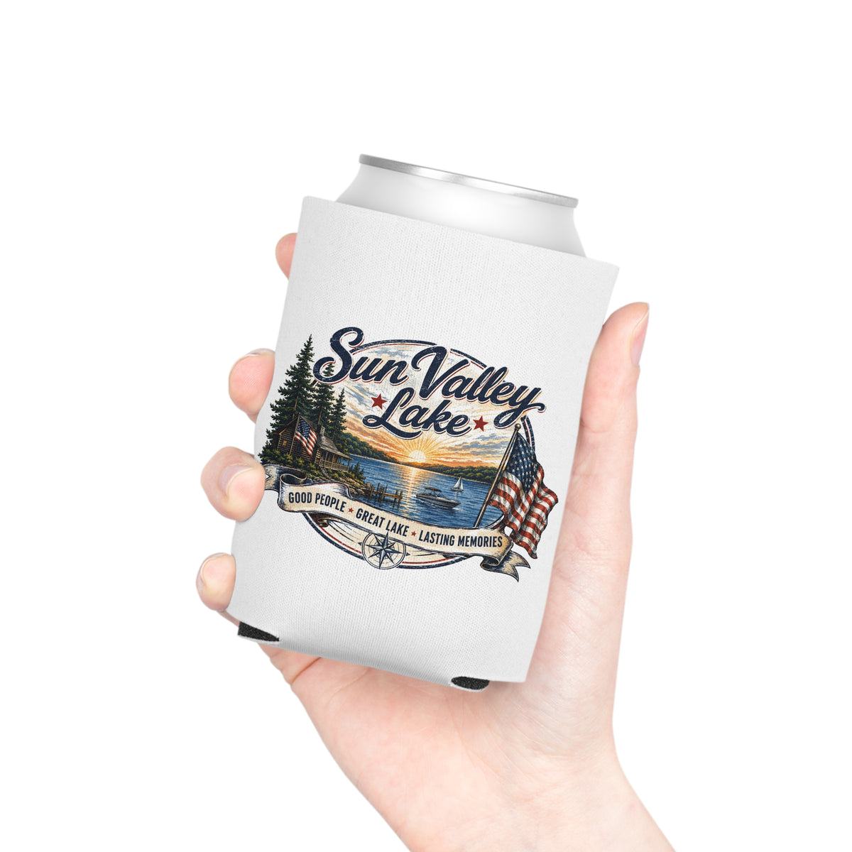 Sun Valley Lake Insulated Can Cooler