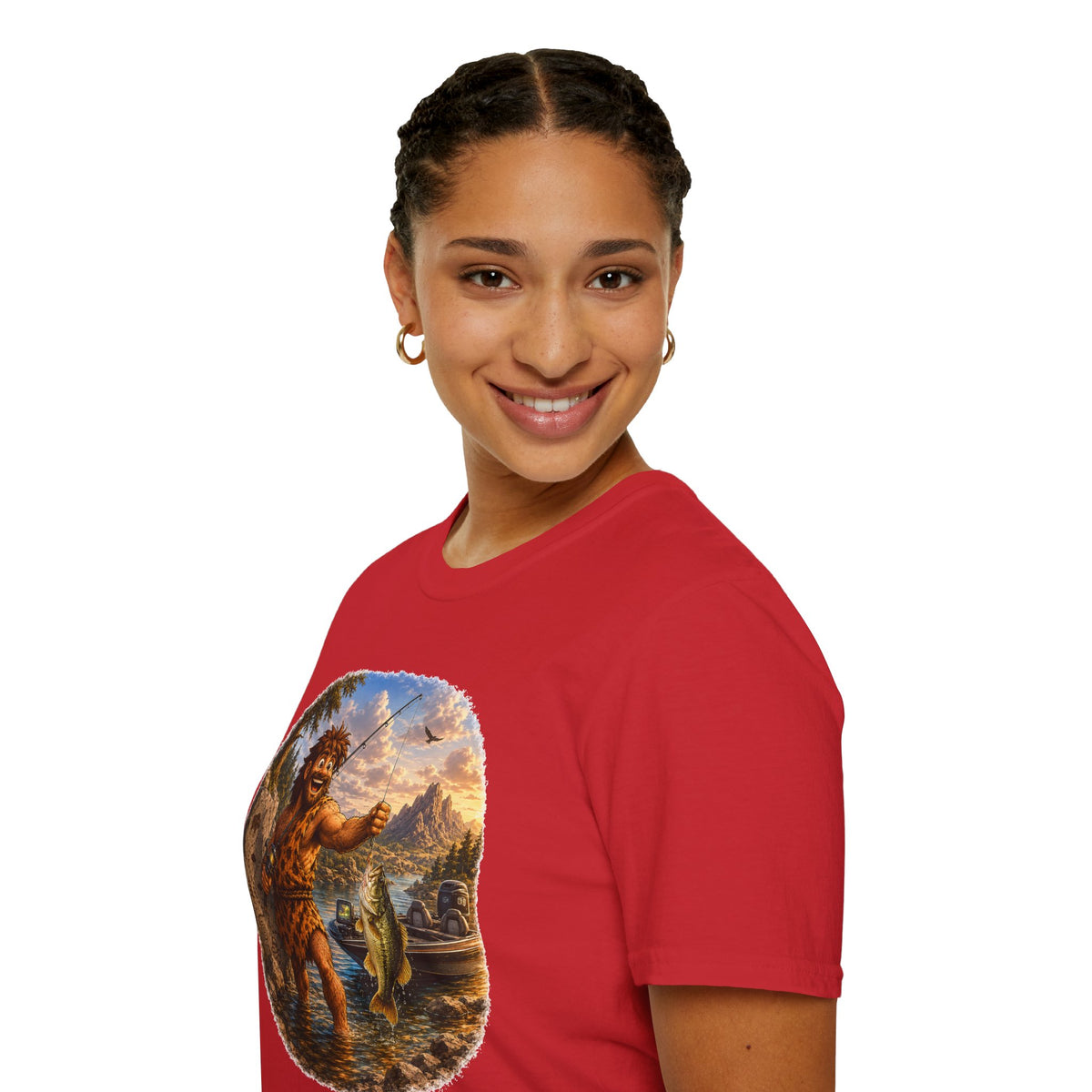Caveman Goes Fishing T-Shirt