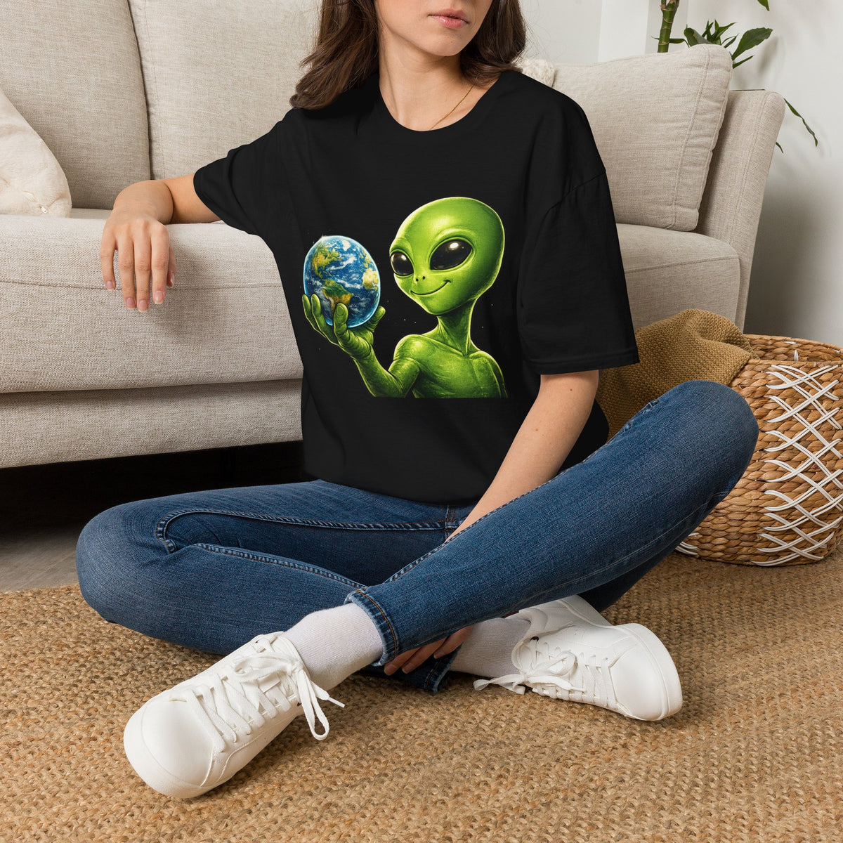 Earth in Their Hands Alien T-Shirt