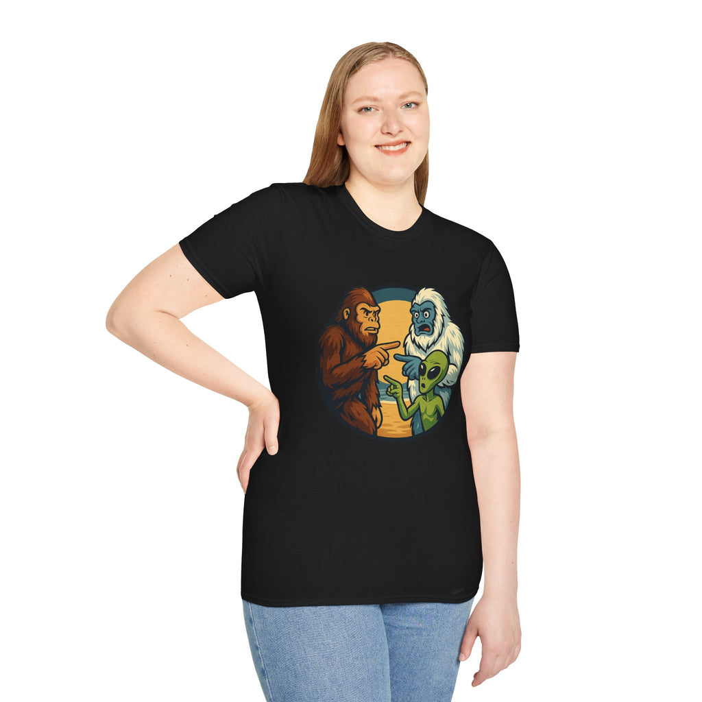 Wait... Youre Real Too? Bigfoot, Yeti and Alien T-Shirt