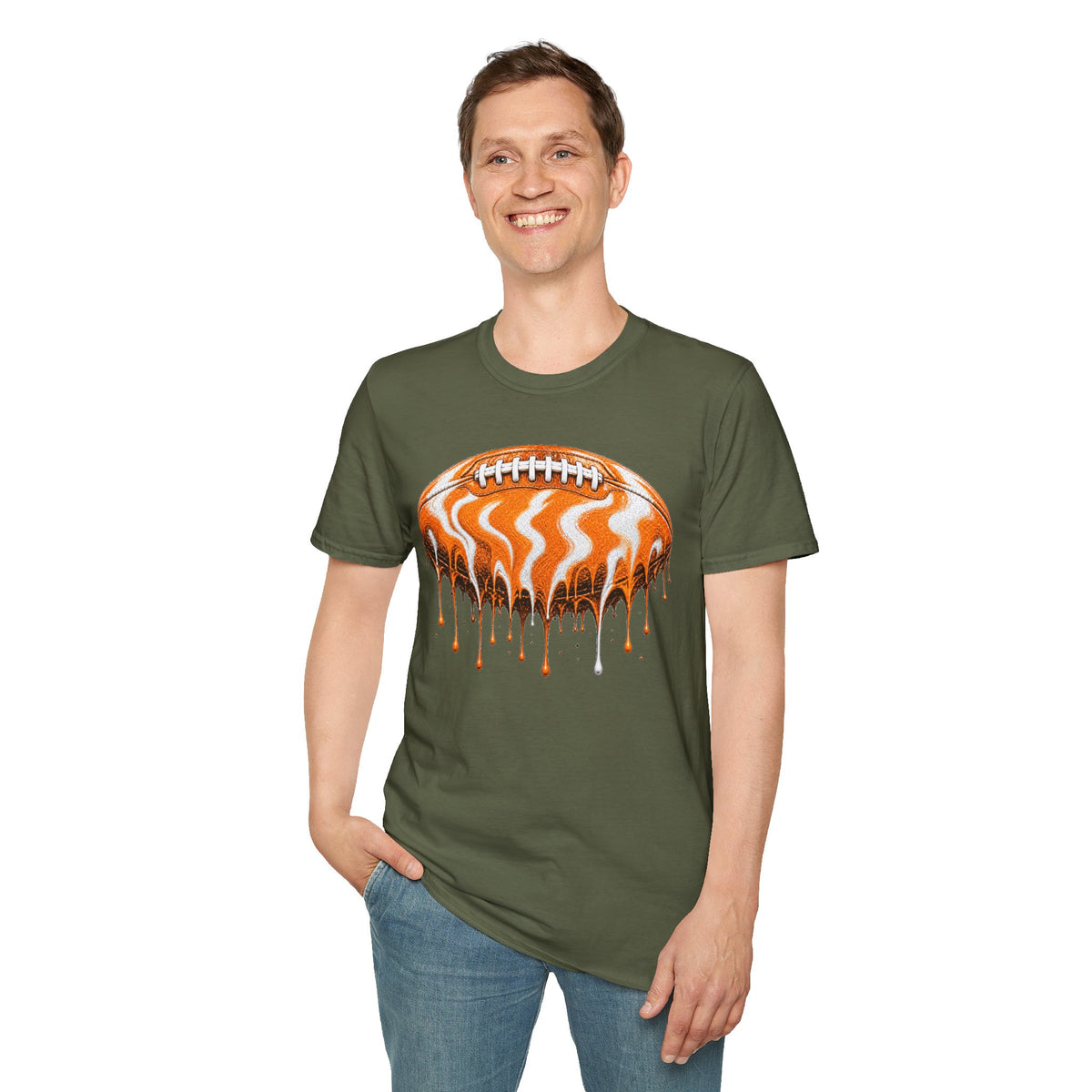 Tennessee Volunteers Drip Football T-Shirt