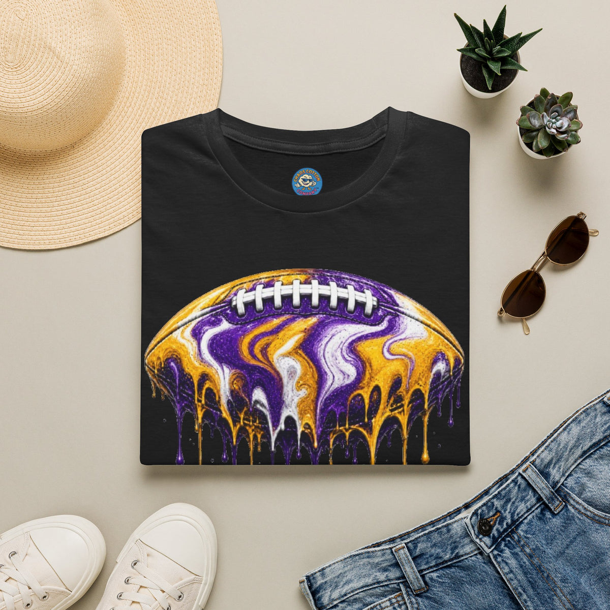LSU Football Drip T-Shirt