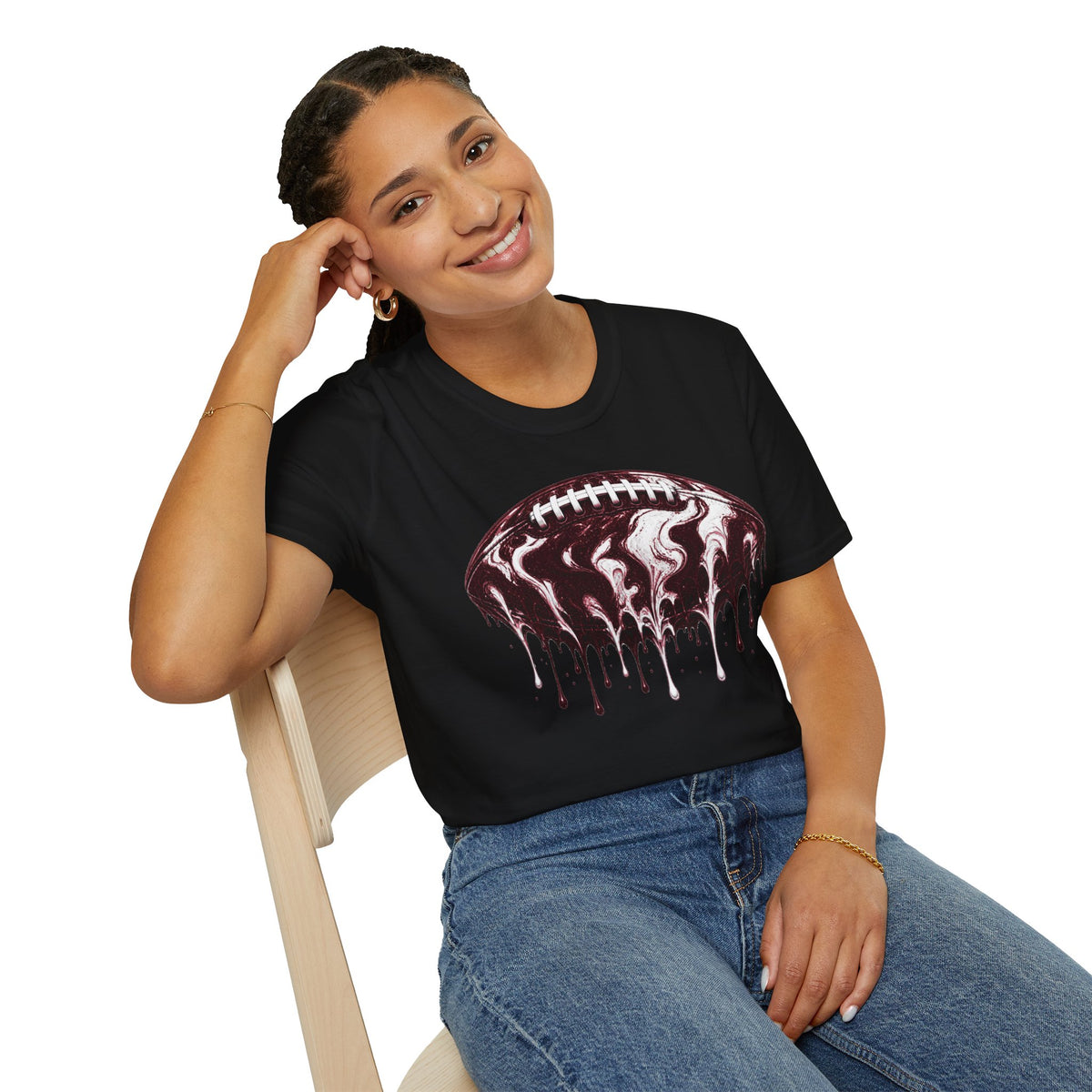 Mississippi State Bulldogs Drip Football T-Shirt