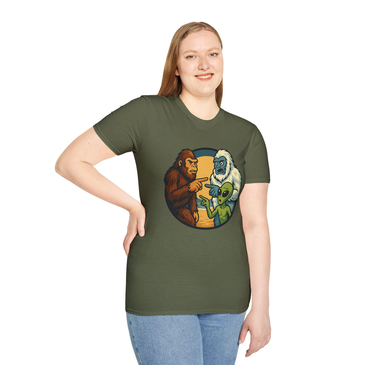 Wait... Youre Real Too? Bigfoot, Yeti and Alien T-Shirt