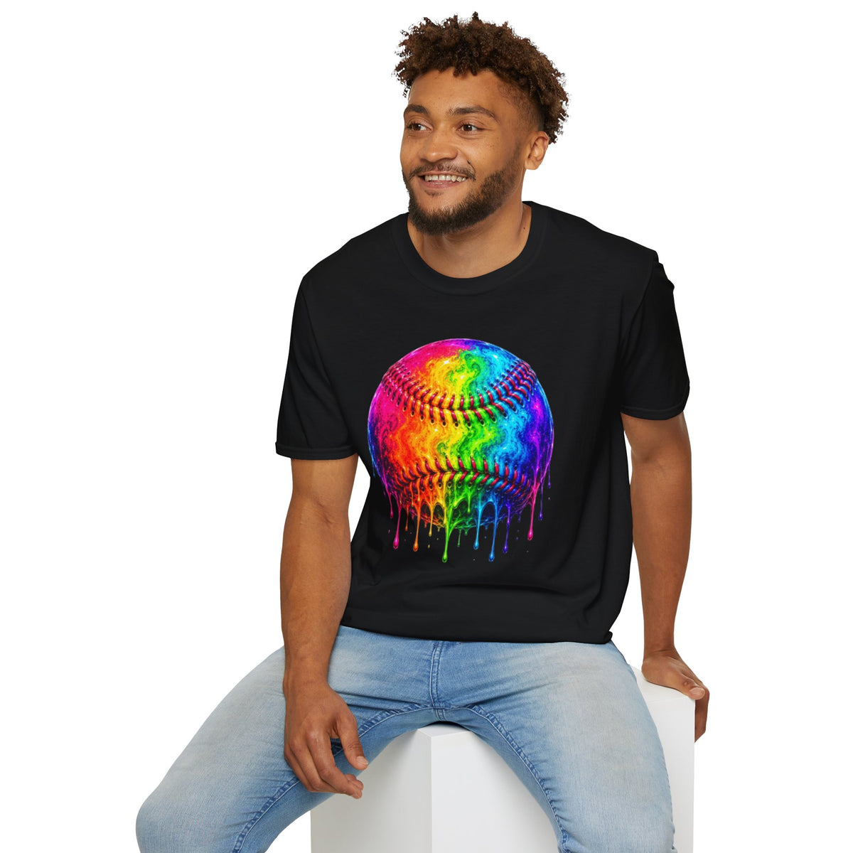Rainbow Drip Baseball T-Shirt
