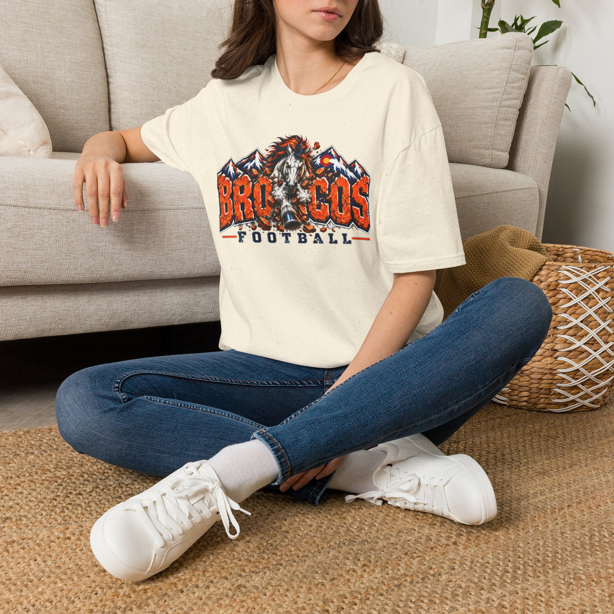Broncos Football Mountain T-Shirt (V5)