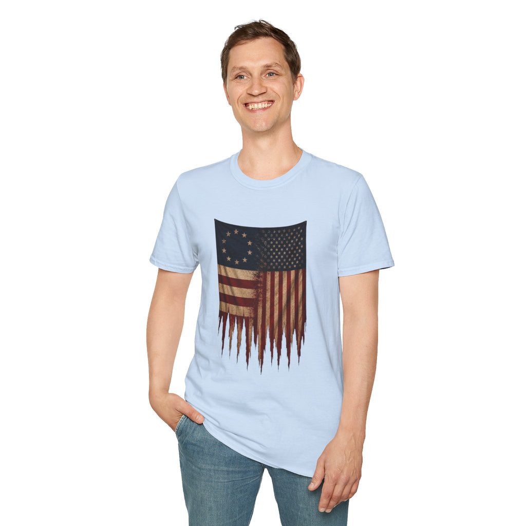 Two Eras, One Nation American Flag T-Shirt
