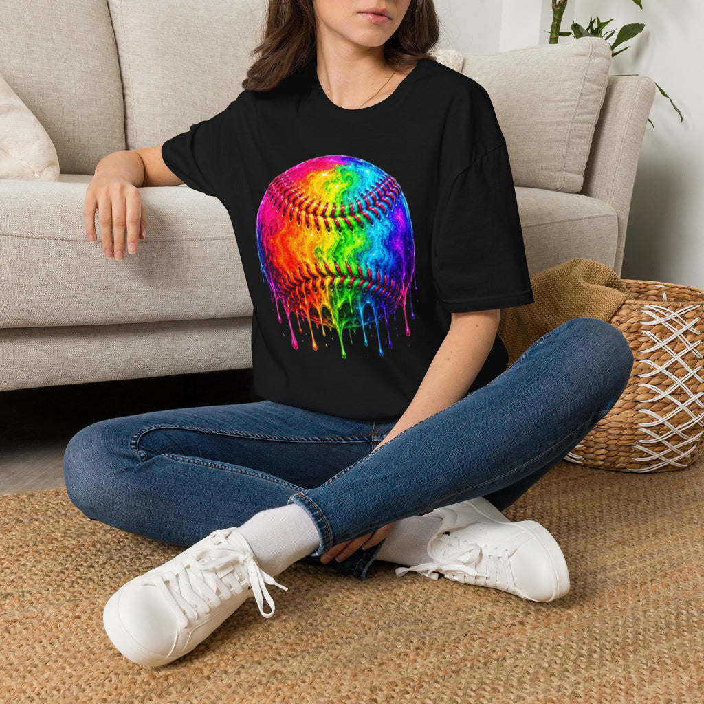 Rainbow Drip Baseball T-Shirt