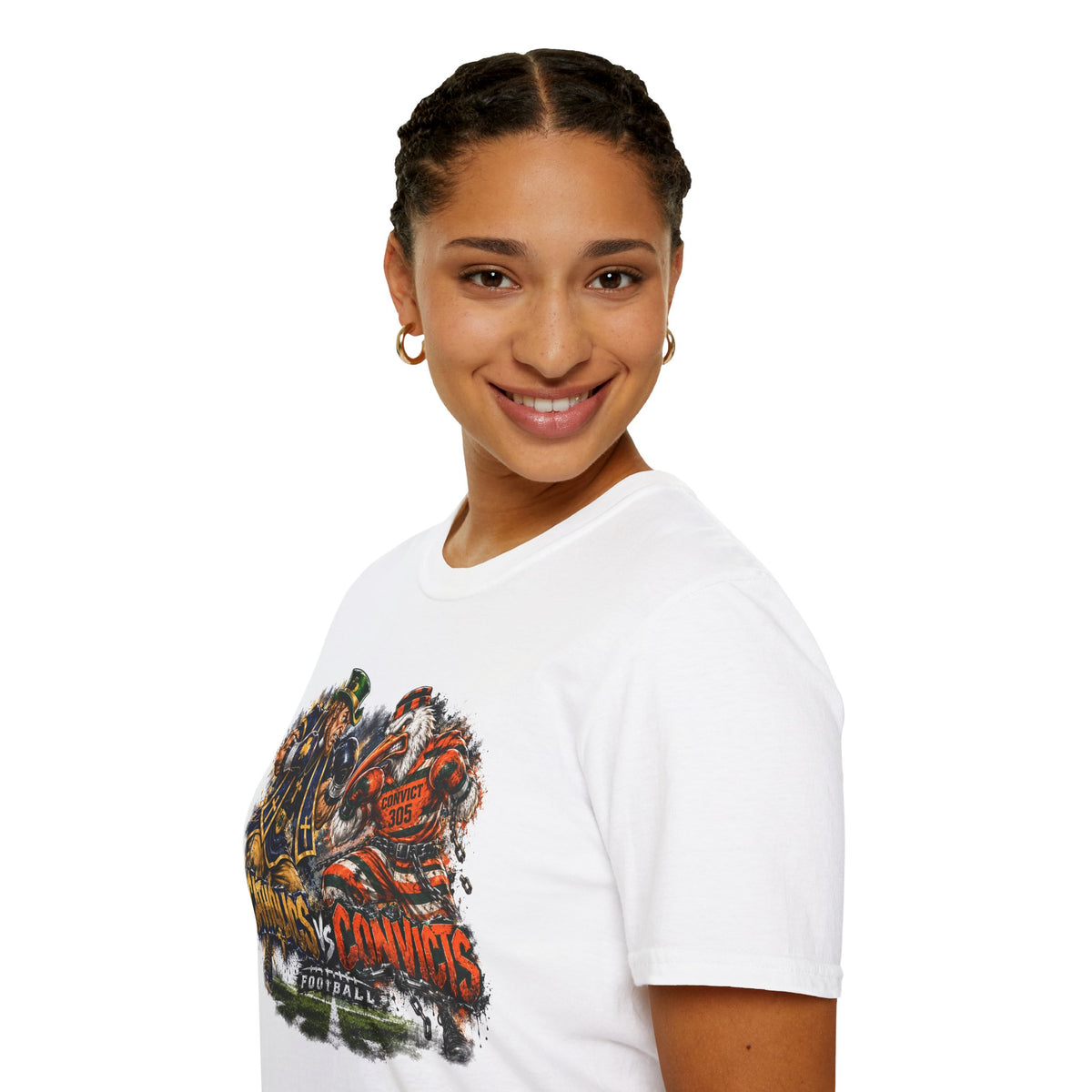 Catholics vs Convicts Rivalry Football T-Shirt