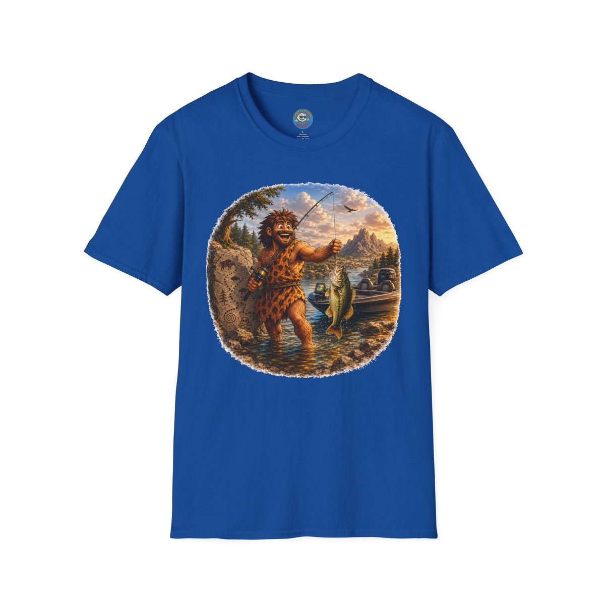 Caveman Goes Fishing T-Shirt