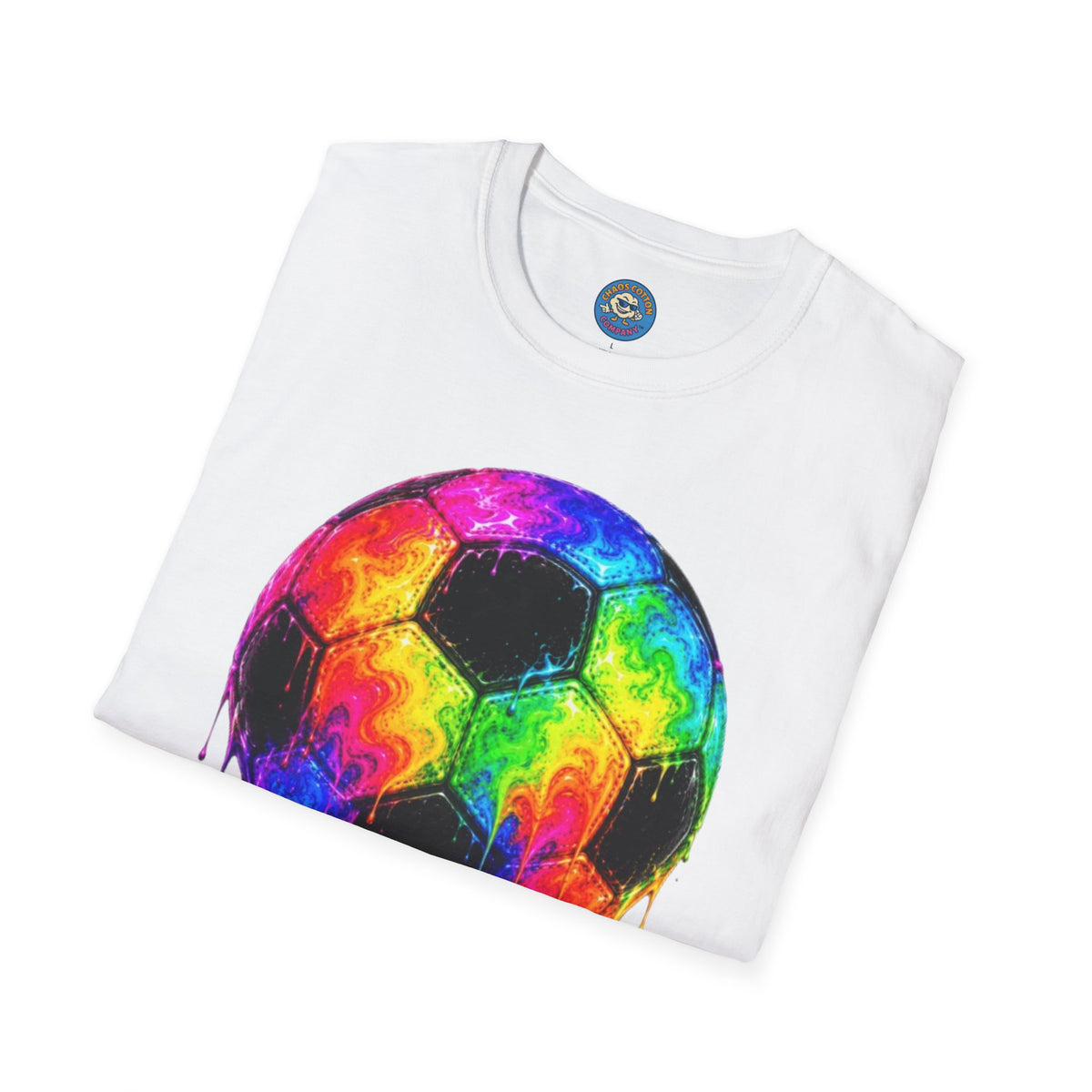 Rainbow Drip Soccer Ball T-Shirt