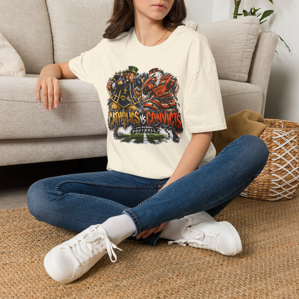 Catholics vs Convicts Rivalry Football T-Shirt