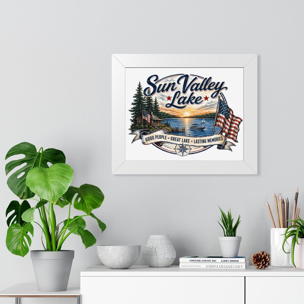 Sun Valley Lake Framed Wall Art